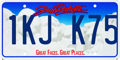 SD license plate 1KJK75