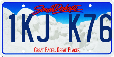 SD license plate 1KJK76