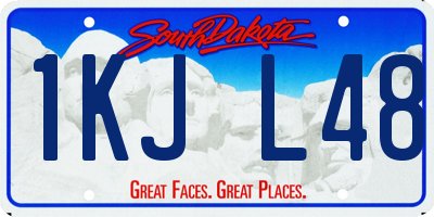 SD license plate 1KJL48