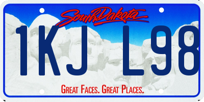 SD license plate 1KJL98