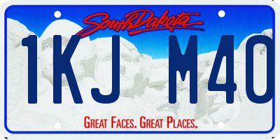 SD license plate 1KJM40