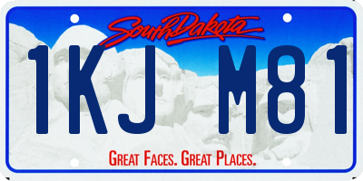SD license plate 1KJM81