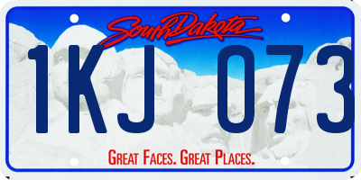 SD license plate 1KJO73