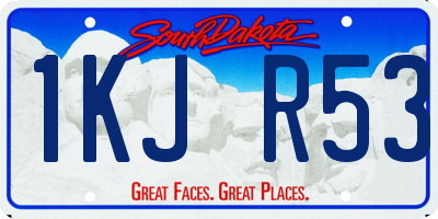 SD license plate 1KJR53