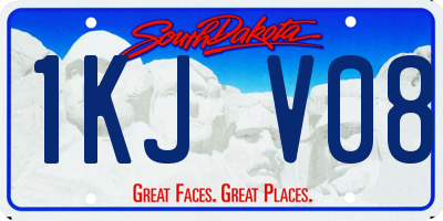 SD license plate 1KJV08
