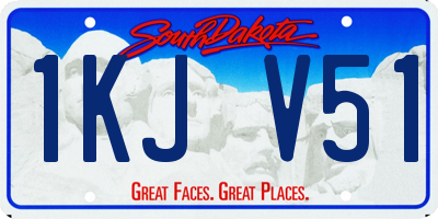SD license plate 1KJV51