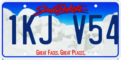 SD license plate 1KJV54