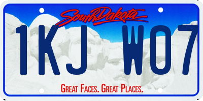 SD license plate 1KJW07