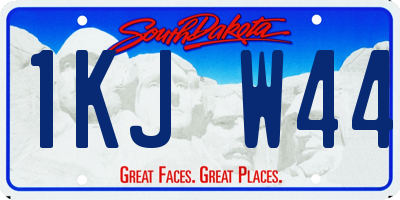 SD license plate 1KJW44