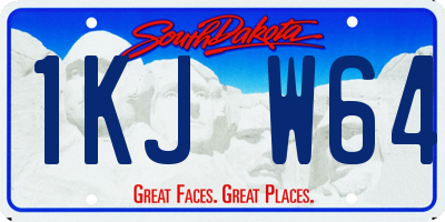 SD license plate 1KJW64