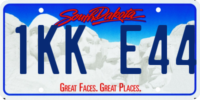 SD license plate 1KKE44