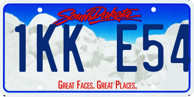 SD license plate 1KKE54