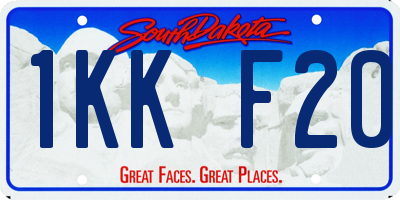 SD license plate 1KKF20
