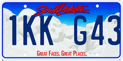 SD license plate 1KKG43