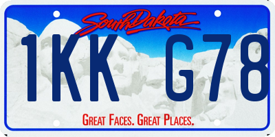 SD license plate 1KKG78