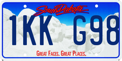 SD license plate 1KKG98