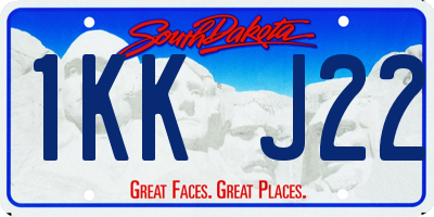 SD license plate 1KKJ22