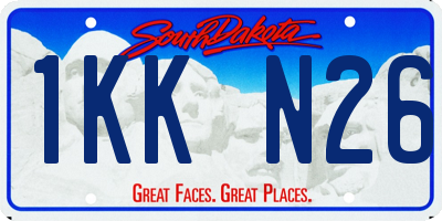 SD license plate 1KKN26