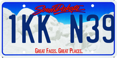 SD license plate 1KKN39