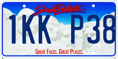 SD license plate 1KKP38