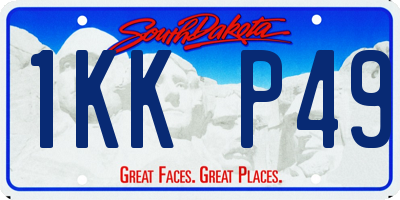 SD license plate 1KKP49
