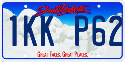 SD license plate 1KKP62