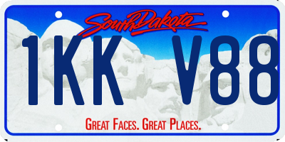 SD license plate 1KKV88