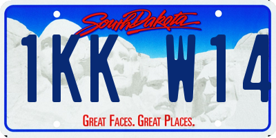 SD license plate 1KKW14