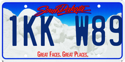 SD license plate 1KKW89