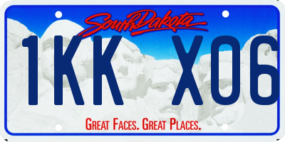 SD license plate 1KKX06