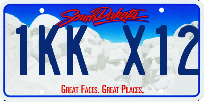 SD license plate 1KKX12