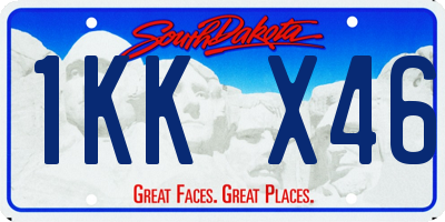 SD license plate 1KKX46