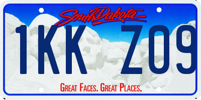 SD license plate 1KKZ09