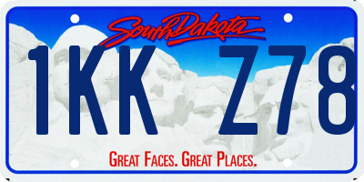 SD license plate 1KKZ78