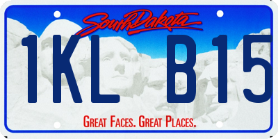 SD license plate 1KLB15