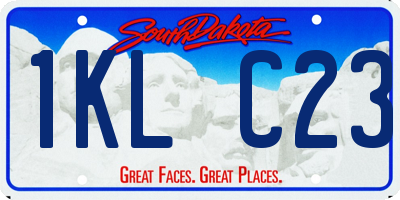 SD license plate 1KLC23