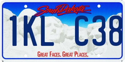 SD license plate 1KLC38