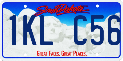 SD license plate 1KLC56