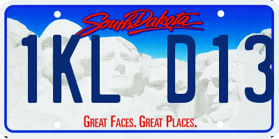 SD license plate 1KLD13