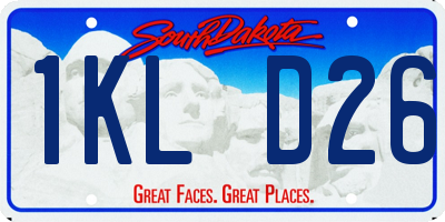 SD license plate 1KLD26