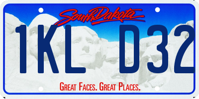 SD license plate 1KLD32
