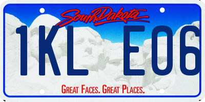 SD license plate 1KLE06