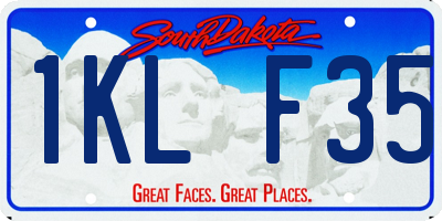 SD license plate 1KLF35