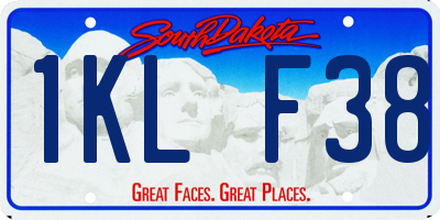 SD license plate 1KLF38