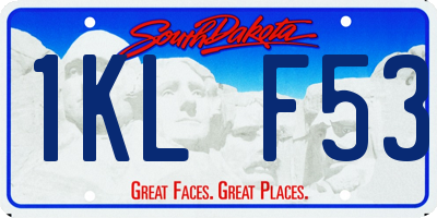 SD license plate 1KLF53