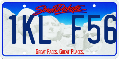SD license plate 1KLF56