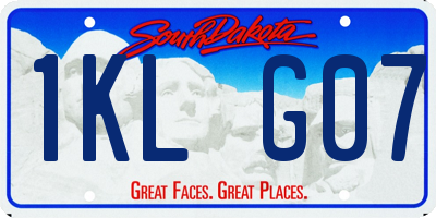 SD license plate 1KLG07