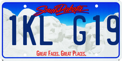 SD license plate 1KLG19
