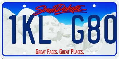 SD license plate 1KLG80