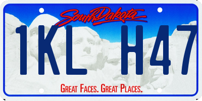 SD license plate 1KLH47